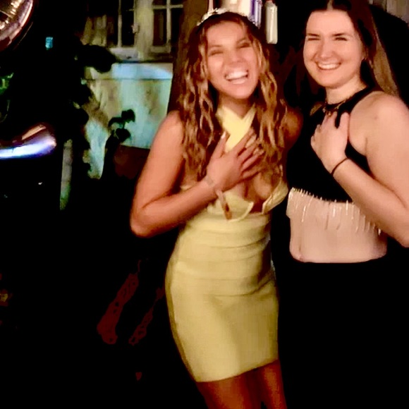 Herve Ledger Strappy Fitted Mini Dress - Picture 4 of 7